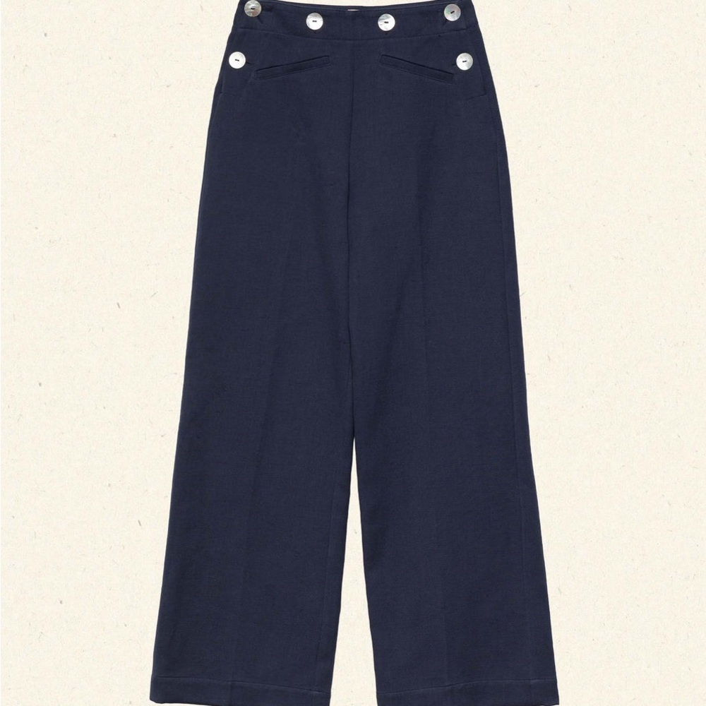 DÔEN Heirloom Glenne Pant in Navy, Size 2/34